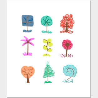 Little cute trees Posters and Art